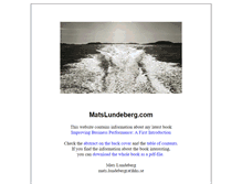 Tablet Screenshot of matslundeberg.com